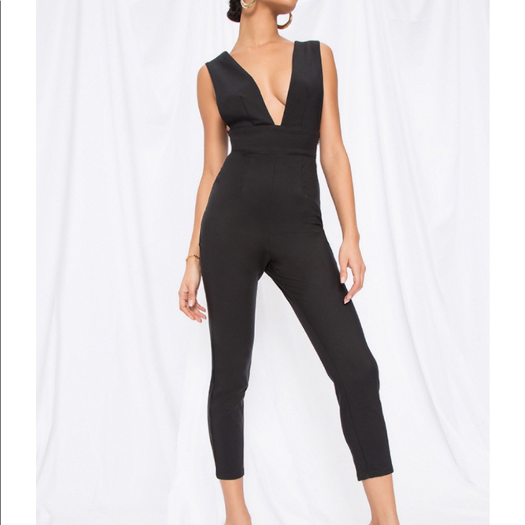 Revolve Bytheway Gloria Deep V Jump Suit